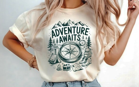 Adventure Awaits Graphics for T-Shirt Designs