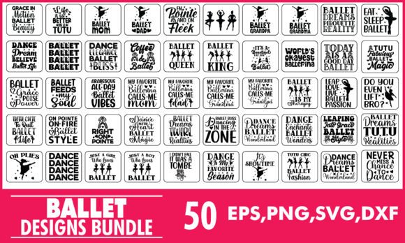 Ballet Graphics for T-Shirt Designs