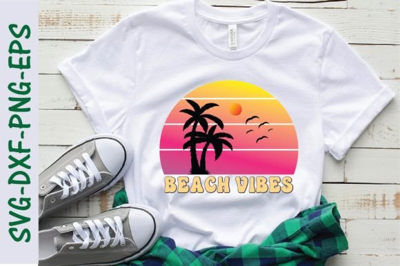 Beach Vibes SVG: Retro Graphics for T-Shirt Designs