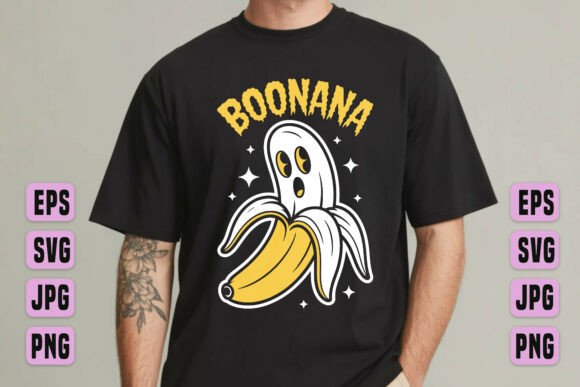 Boonana Banana Ghost Graphics for T-Shirt Designs