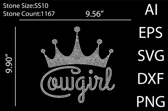 Cowgirl Rhinestone Templates: Premium Graphics for T-Shirt Designs