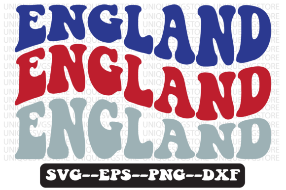 England Groovy Retro Svg Design for Graphics