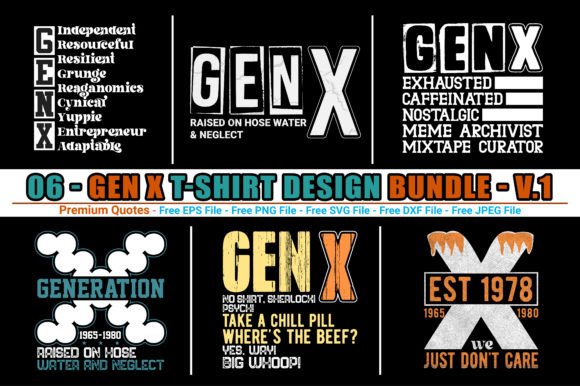 Gen X T-Shirt Design Bundle: Graphics Review