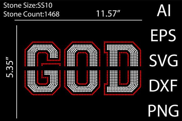 God Rhinestone Templates: Premium Graphics for T-Shirt Designs