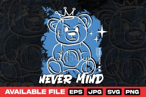 Grunge Bear Doll: Streetwear Graphics & T-Shirt Designs