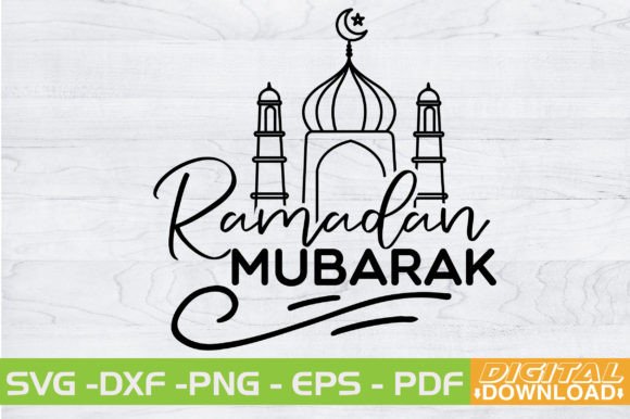 Ramadan Mubarak SVG Design for T-Shirt Graphics
