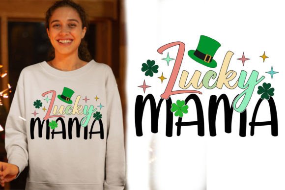 Retro Lucky Mama Graphics for T-Shirt Designs