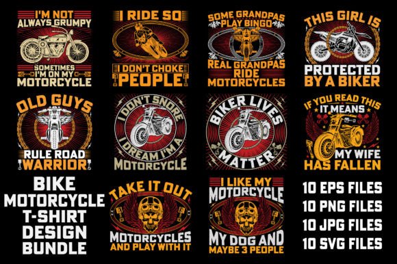 Review: Motorcycle T-Shirt Design Bundle Biker