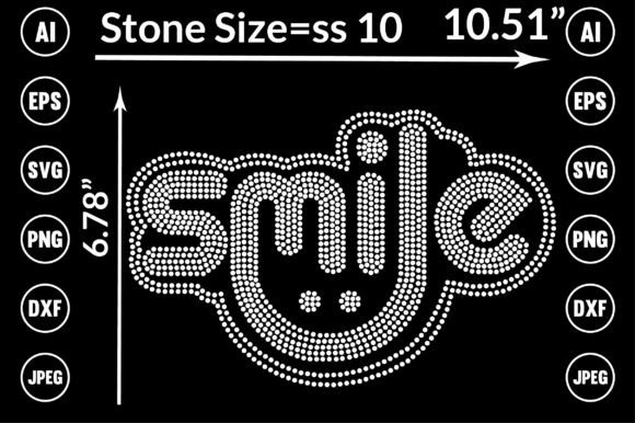 Smile Rhinestone Templates: Graphics for T-Shirt Designs